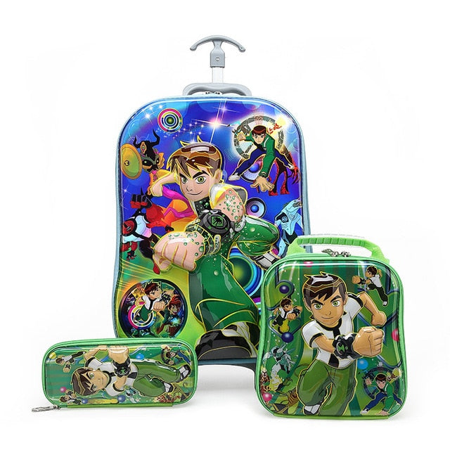 Children Anime Travel Trolley Case Kids Travel 3PCS/set Suitcase Boy Girl Creative Cartoon Pencil Box Children Christmas Gift