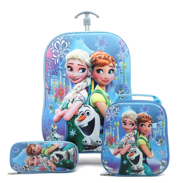 Children Anime Travel Trolley Case Kids Travel 3PCS/set Suitcase Boy Girl Creative Cartoon Pencil Box Children Christmas Gift