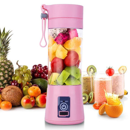 380Ml Usb Rechargeable Blender Mixer 6 Blades Juicer