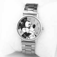 New Mickey Brand Men Women Watch Stylish Stainless Steel Mesh Watches Casual Quartz Watch Children Gift kobiet zegarka