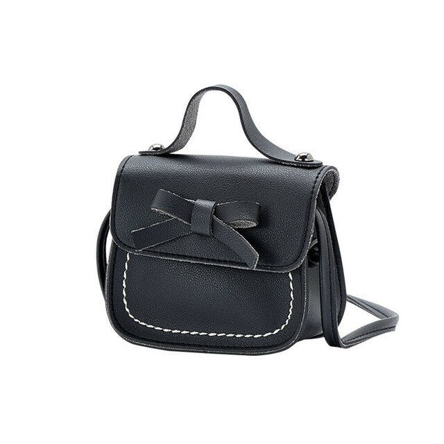 New Toddler Baby Messenger Bags Children Kids Girls Princess Shoulder Bag Handbag Solid Bowknot Princess Coin Purses