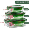 3 Pieces/Microwave Oven Heating Lunch Box for Office Worker Leakproof Glass Lunch Box Set Round with Lid Seal Health Food