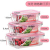 3 Pieces/Microwave Oven Heating Lunch Box for Office Worker Leakproof Glass Lunch Box Set Round with Lid Seal Health Food
