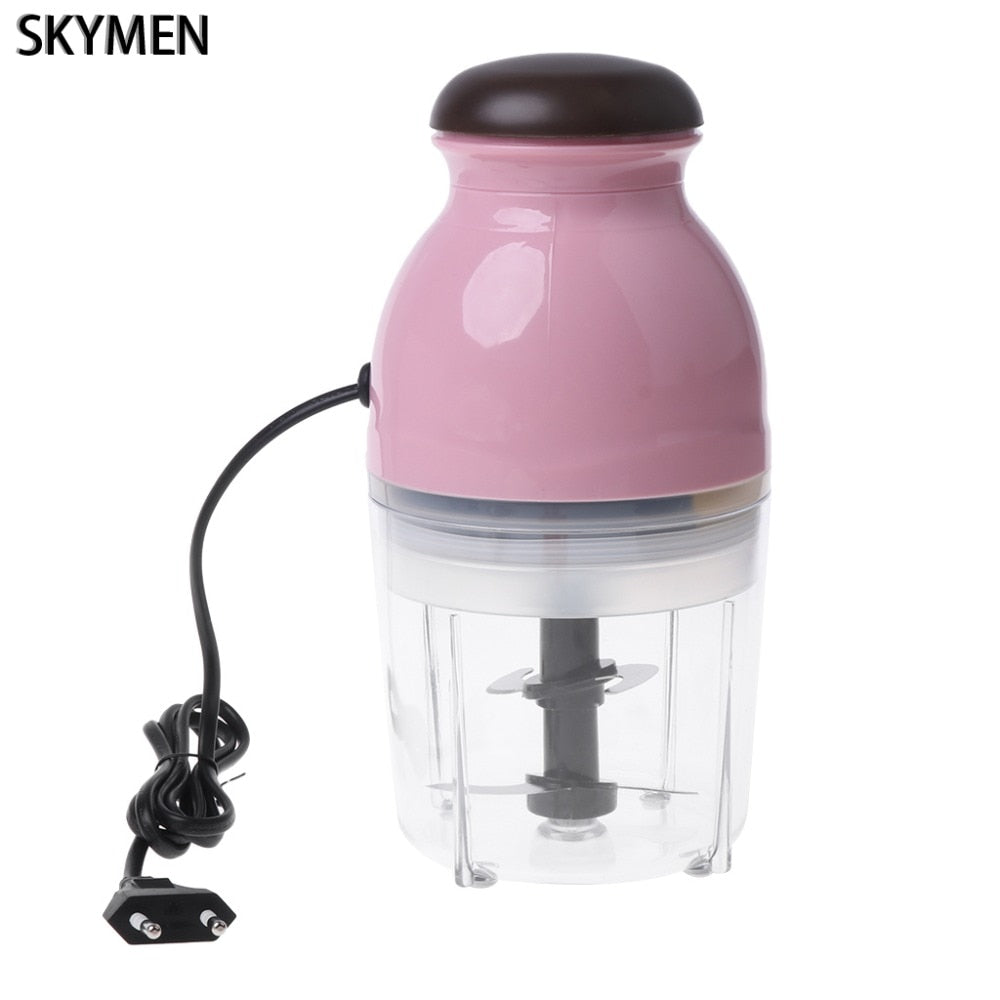 SKYMEN 250W EU Plug Mini Electric Meat Grinder Food Processor Vegetable Fruit Blender Chopper 600ml