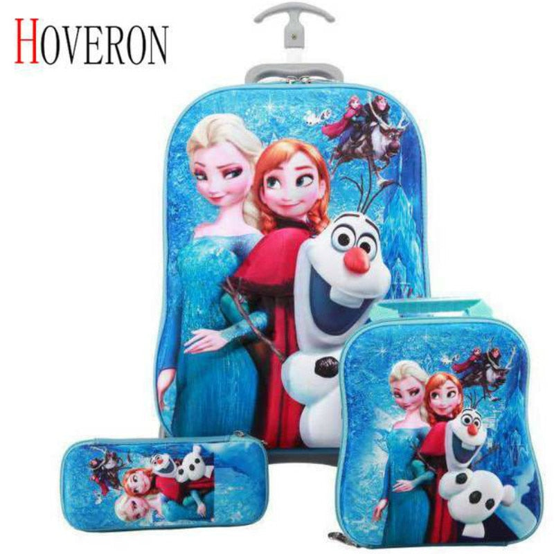 Children Anime Travel Trolley Case Kids Travel 3PCS/set Suitcase Boy Girl Creative Cartoon Pencil Box Children Christmas Gift