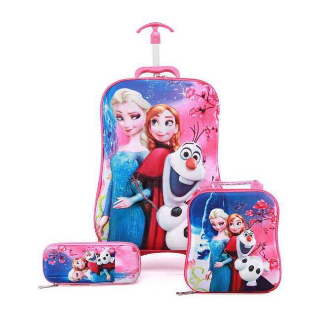 Children Anime Travel Trolley Case Kids Travel 3PCS/set Suitcase Boy Girl Creative Cartoon Pencil Box Children Christmas Gift