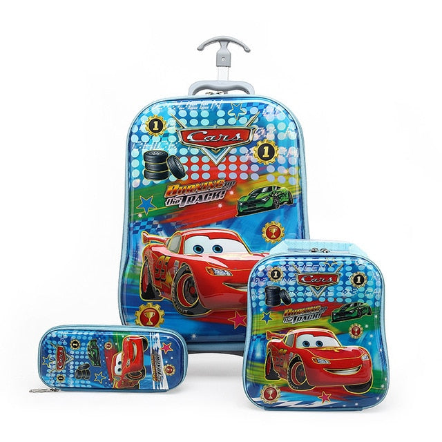 Children Anime Travel Trolley Case Kids Travel 3PCS/set Suitcase Boy Girl Creative Cartoon Pencil Box Children Christmas Gift